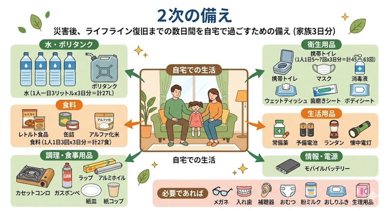 防災備蓄2次の備えとは
